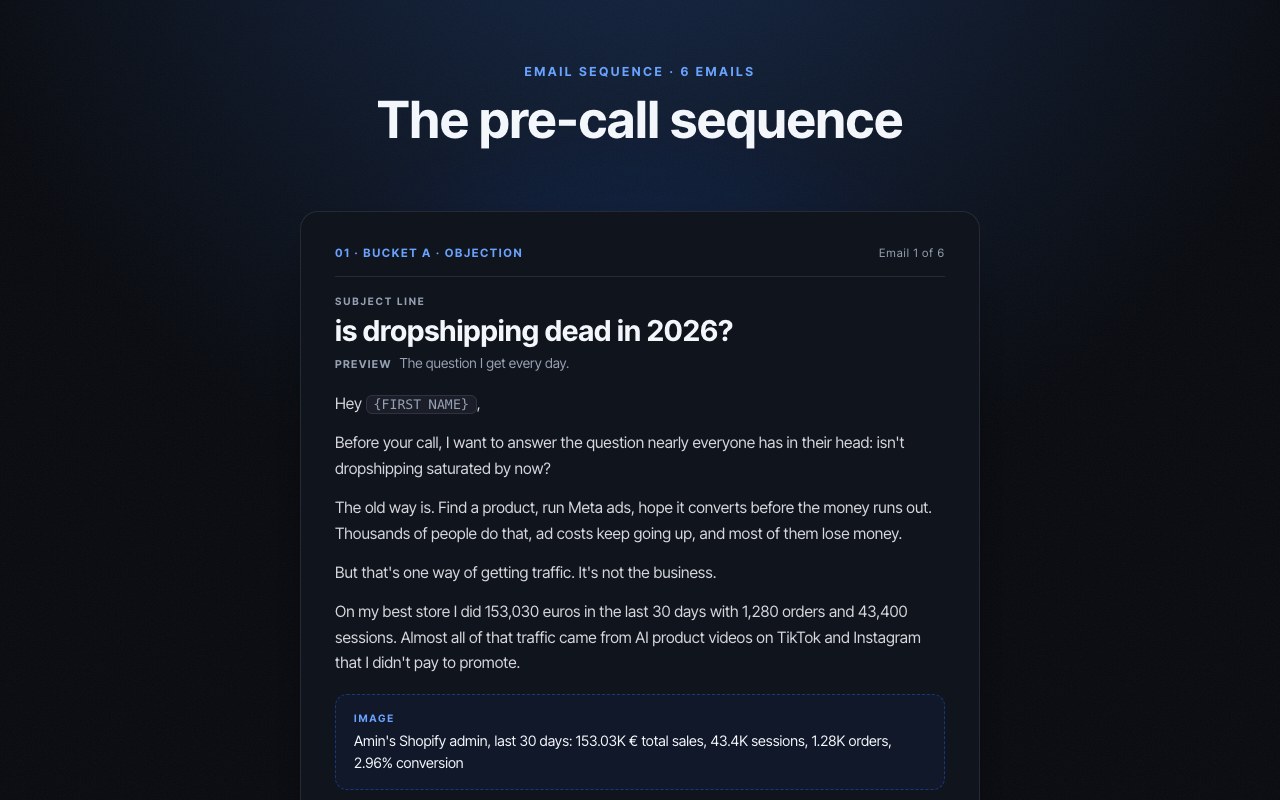 Pre-call sequence preview